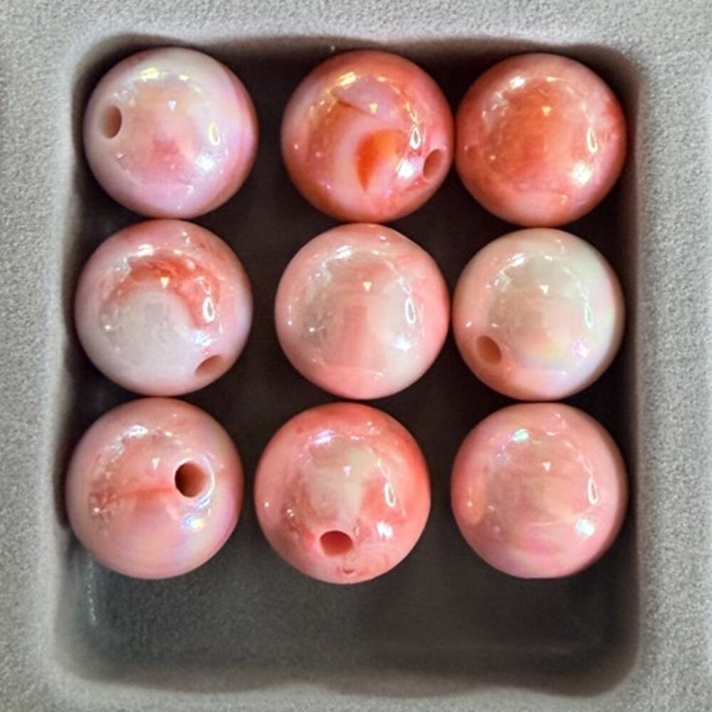 #8125 -  5 piece Marbled Cloud beads - You Choose color - 16mm For Beadable Item